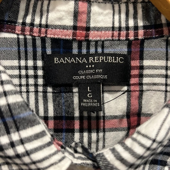 Banana Republic  classic fit flannel button up shirt size large - Picture 9 of 12
